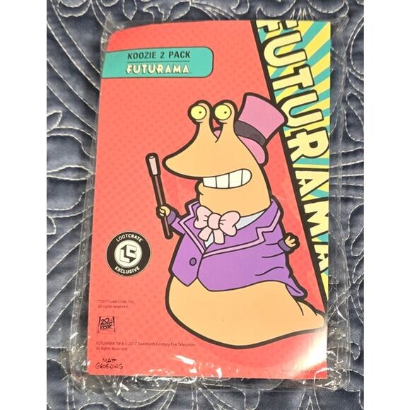 Futurama Slurm Koozie 2 Pack Loot Crate Exclusive Beer/Soda Can Coolers NIP 2017 - Picture 1 of 3